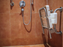 shower with seat for disabled and elderly