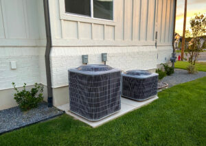 double ac units outside of a residential home