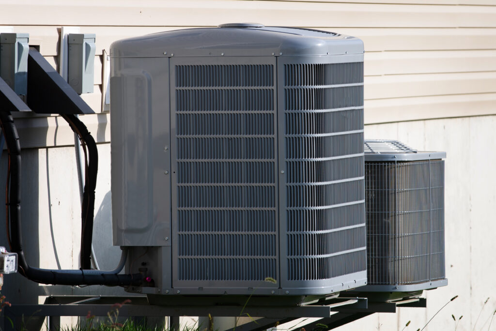 ac unit raised above ground