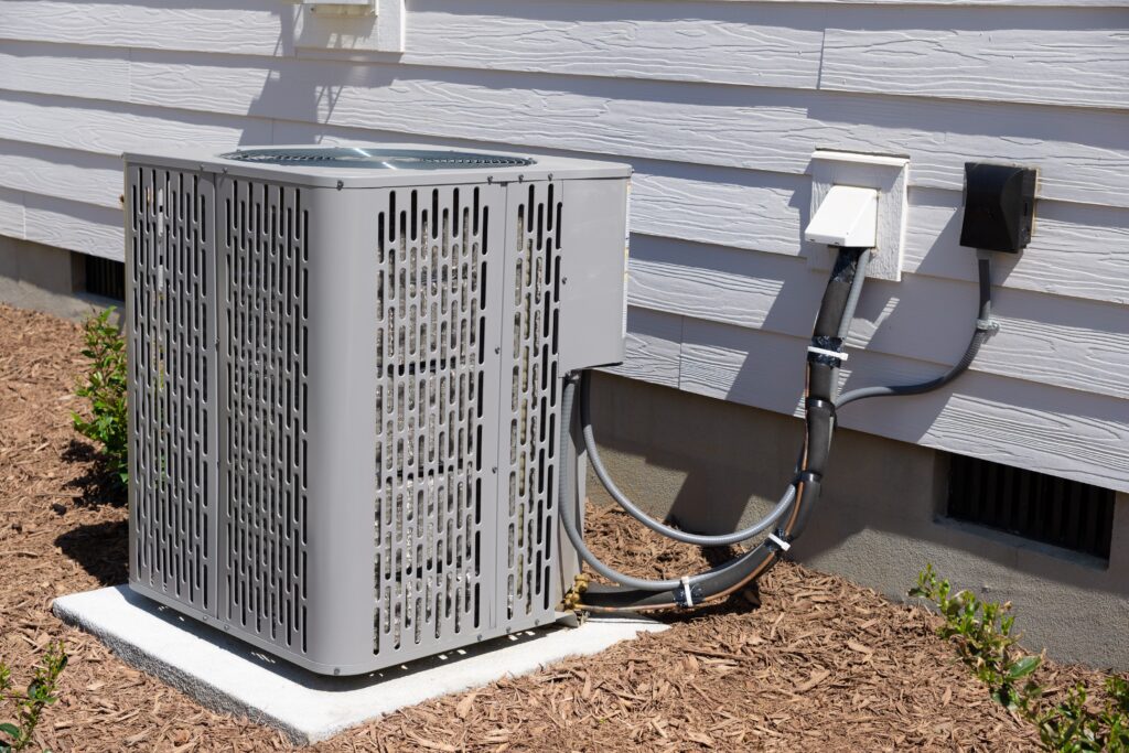 air conditioning unit attached to residential property