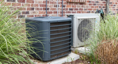 hvac system and mini split side by side