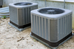 ac unit installed on outdoor of home