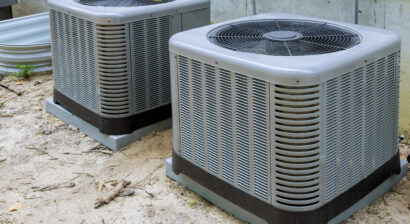 ac unit installed on outdoor of home