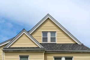 yellow gable family house