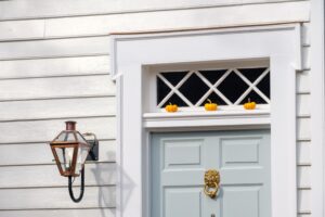 pumpkins on transom windows