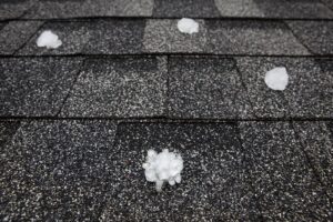hail on roof after storm