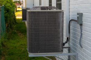 ac installed next to wall of home