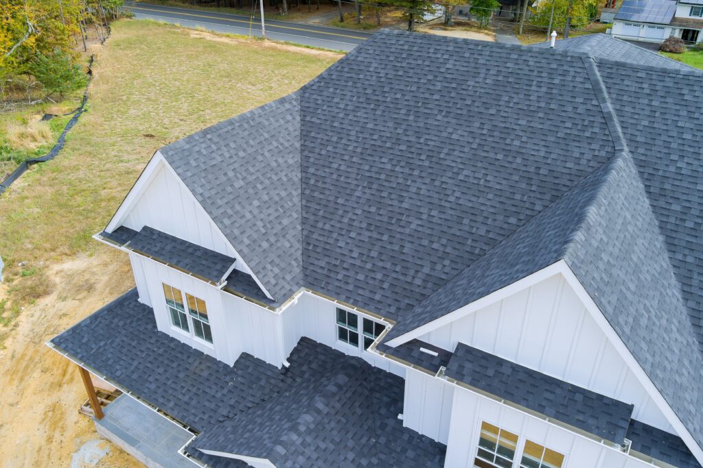 asphalt shingles on a home