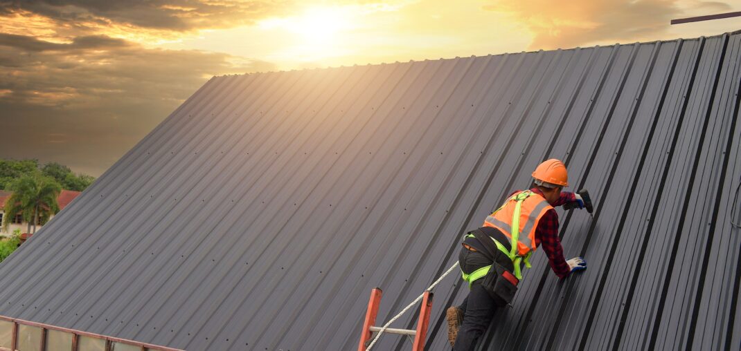 construction worker on roof