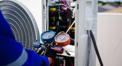 ac servicing by a technician