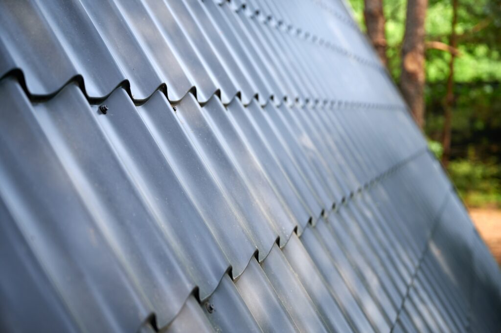 metal roof with tiles