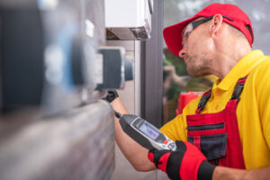 worker performing maintenance
