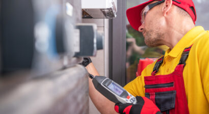 worker performing maintenance