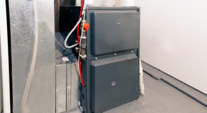high energy furnace in home basement