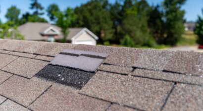 roofing shingle damaged in storm