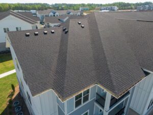 drone image of shingles