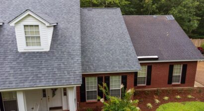 comparison of new and old roof on house