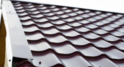 metal tile roof for the house