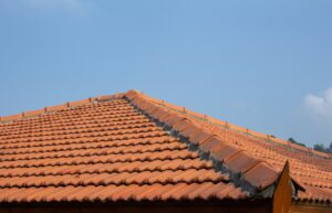 view of roof tiles on guest house