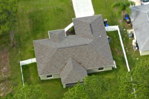 aerial view of residential home