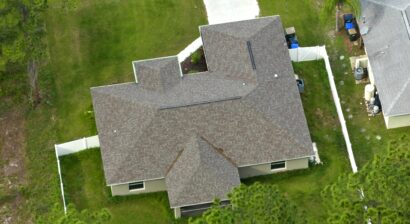 aerial view of residential home