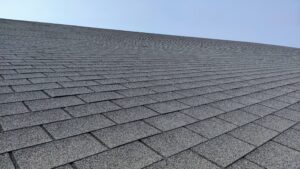 light steel shingles on the roof of a house