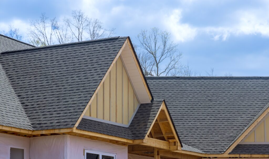 newly constructed home with asphalt shingles