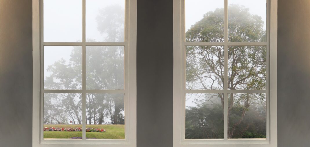 interior view of home with two windows