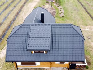 black metal roof