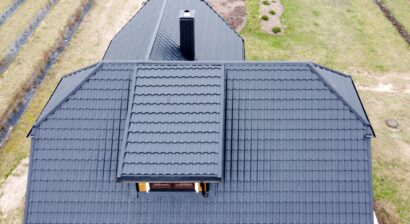 black metal roof