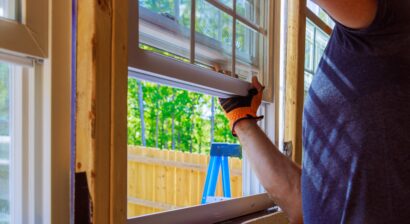 installation of windows in a new home