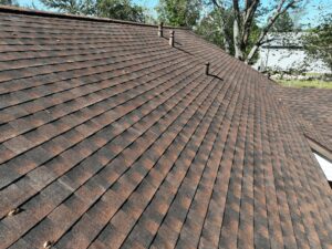 rustic brown shingles on roof