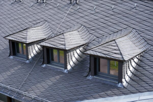 roof with dormers covered with slate