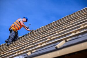 replacement of an old roof with a new one