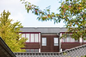 residential building with new flat roof