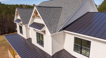 roof of a custom home