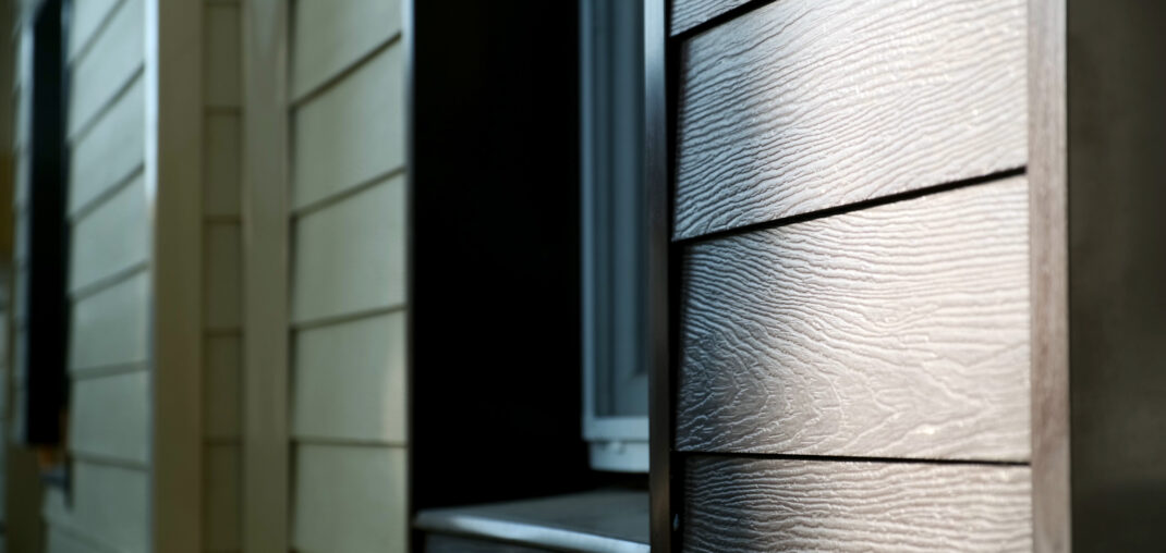 close up of siding on a home