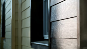 close up of siding on a home