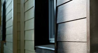 close up of siding on a home