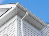 white siding on a residential home