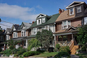street of large older homes
