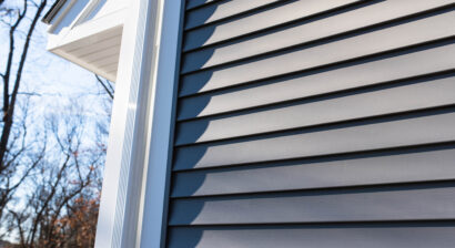 vinyl siding on a new home