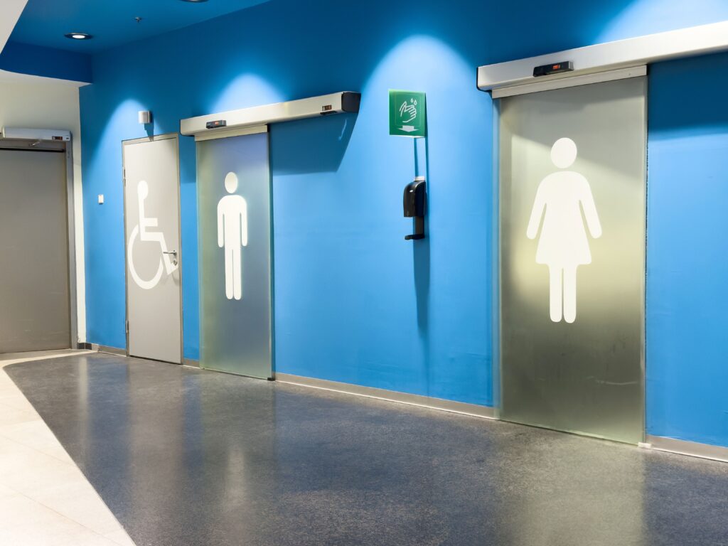 modern public restroom