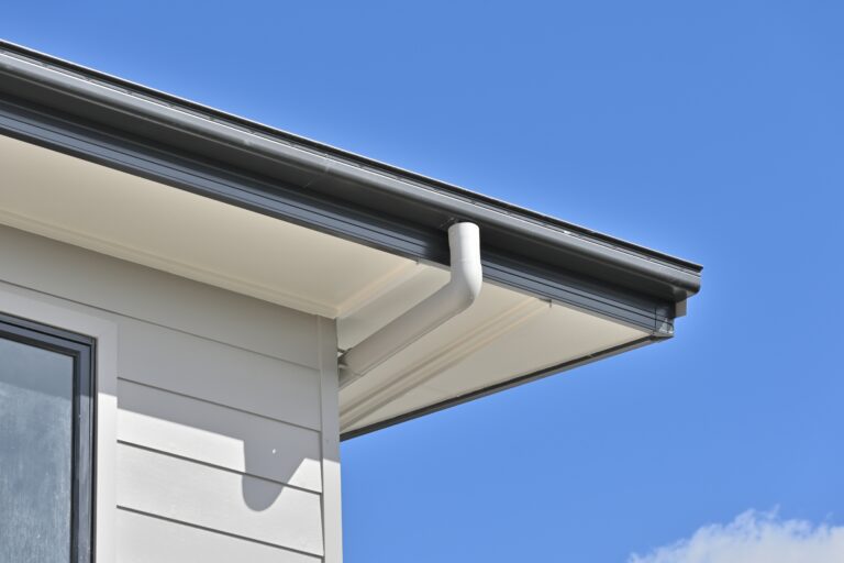 downpipe and gutter on home