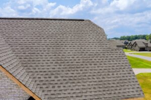 new shingles on a residential roof