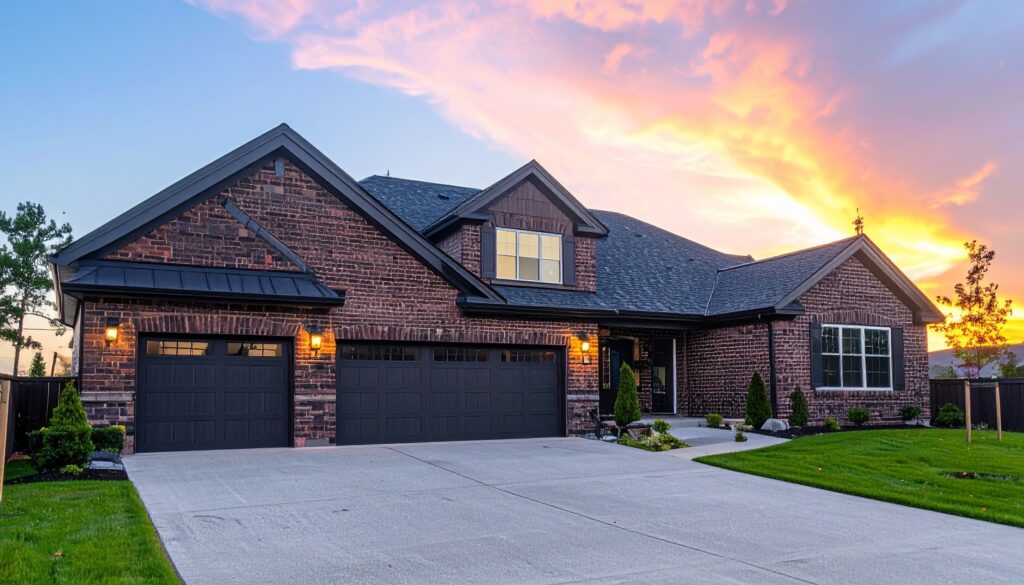 a luxurious brick house
