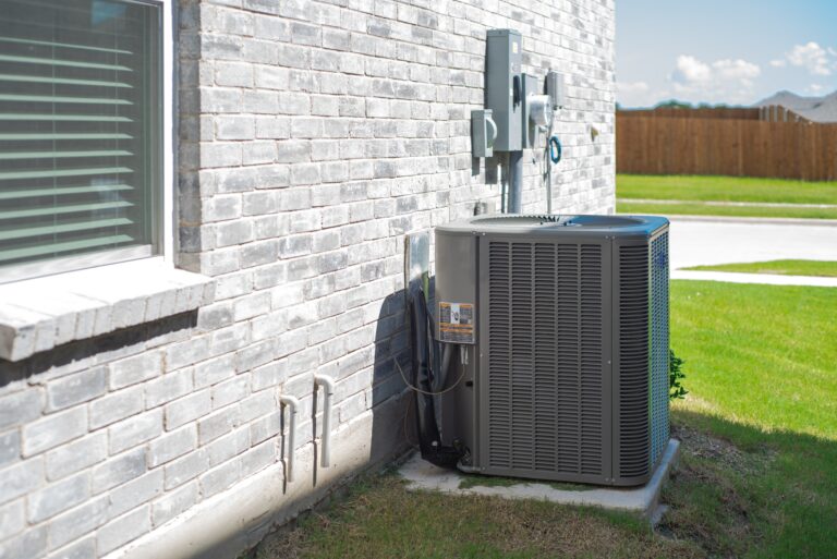 hvac system on outside of residential home