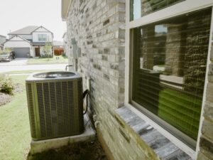 modern outdoor ac unit of a home