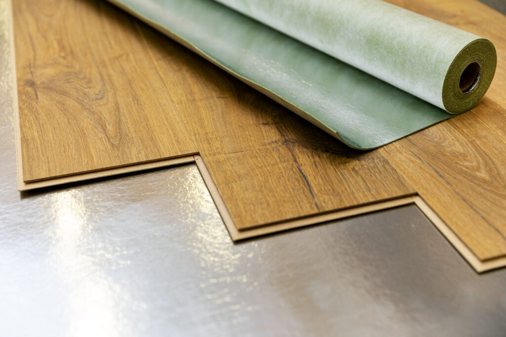 laminate flooring with underlayment roll