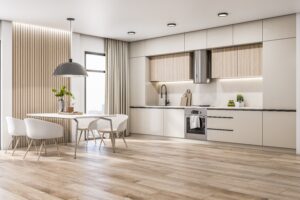 side view on stylish room of home with modern twist